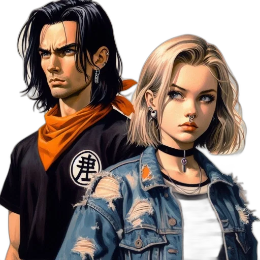 jacket, face, comic book art, concept art transparent PNG cut-out