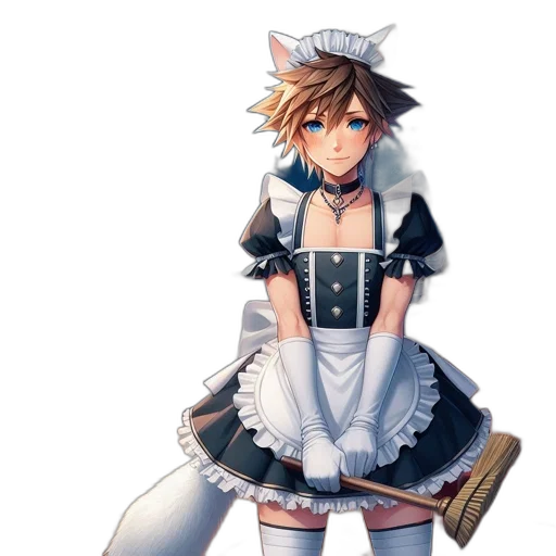dress, staff, animal, weapon transparent PNG cut-out