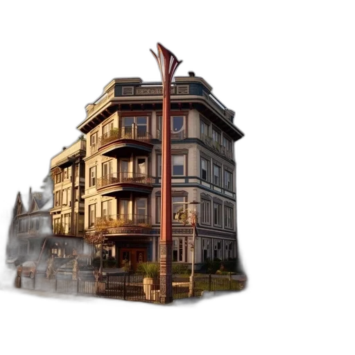 building, furniture, concept art, 3d render transparent PNG cut-out