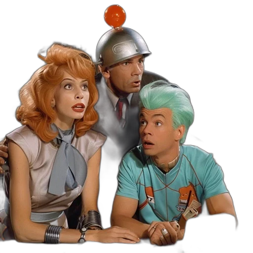 staff, crown, hat, robot transparent PNG cut-out