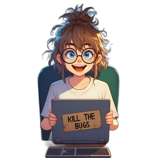 staff, hair, face, anime transparent PNG cut-out