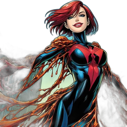 comic book art, concept art, female, superhero transparent PNG cut-out