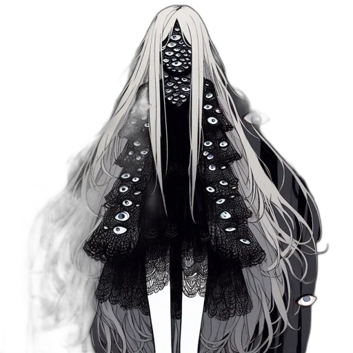 shoes, hair, mask, jewelry transparent PNG cut-out