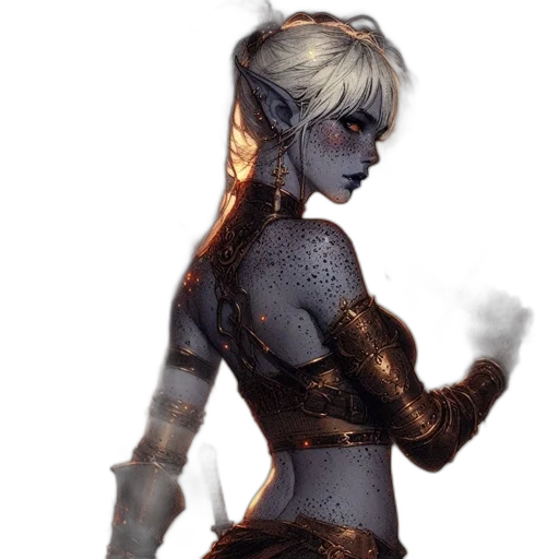 staff, dragon, dress, fantasy art transparent PNG cut-out