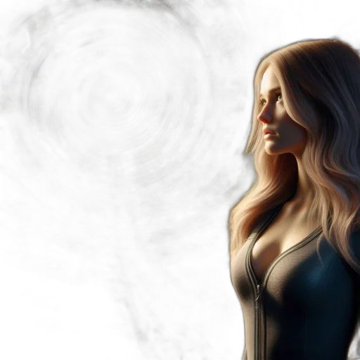 dress, hair, concept art, comic book art transparent PNG cut-out