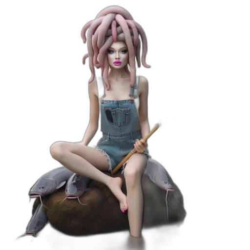 creature, animal, hair, concept art transparent PNG cut-out