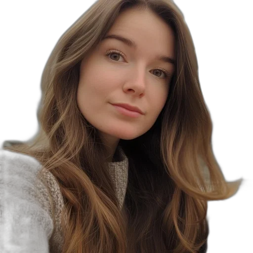 face, hair, staff, jacket transparent PNG cut-out