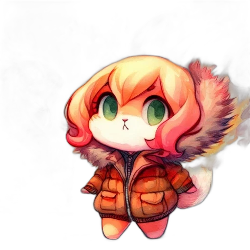 jacket, staff, animal, creature transparent PNG cut-out