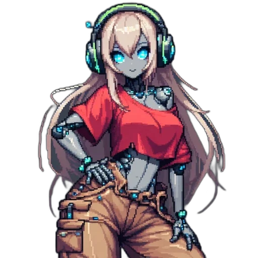 robot, jacket, weapon, cyberpunk transparent PNG cut-out