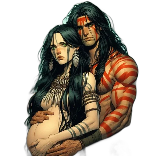 fantasy art, comic book art, concept art, watercolor transparent PNG cut-out
