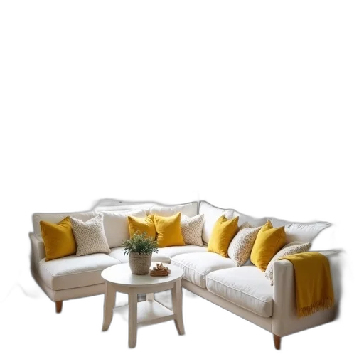 furniture, 3d render, photorealistic, golden transparent PNG cut-out