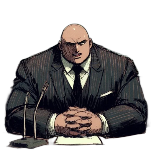 jacket, staff, face, comic book art transparent PNG cut-out