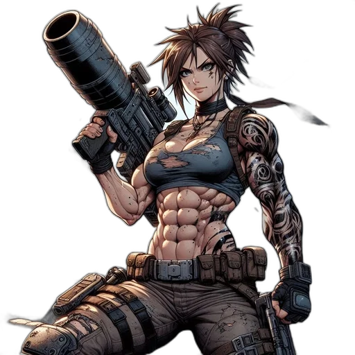weapon, comic book art, concept art, pixel art transparent PNG cut-out