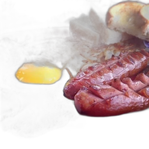 food, photorealistic, 3d render, fog transparent PNG cut-out