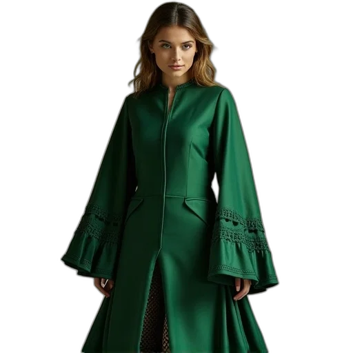 dress, jacket, green, party transparent PNG cut-out