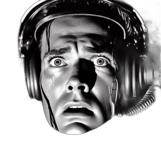 robot, face, mask, comic book art transparent PNG cut-out