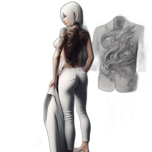 robot, dress, jacket, concept art transparent PNG cut-out