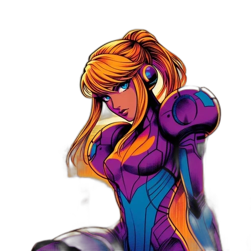 robot, jacket, comic book art, anime transparent PNG cut-out
