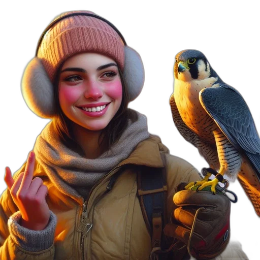 animal, face, jacket, staff transparent PNG cut-out