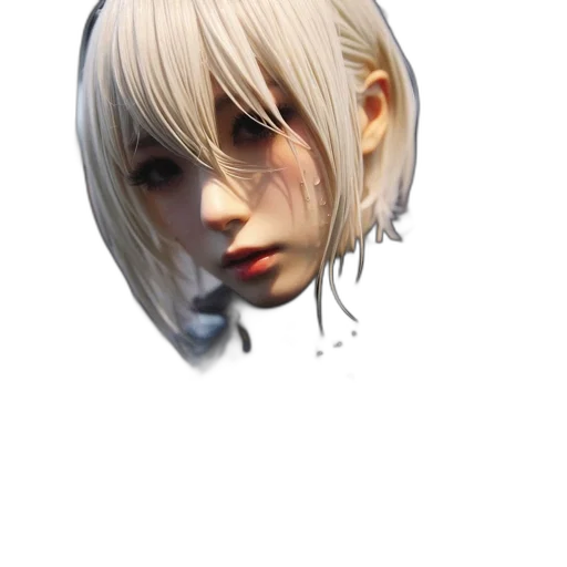 face, hair, mask, creature transparent PNG cut-out