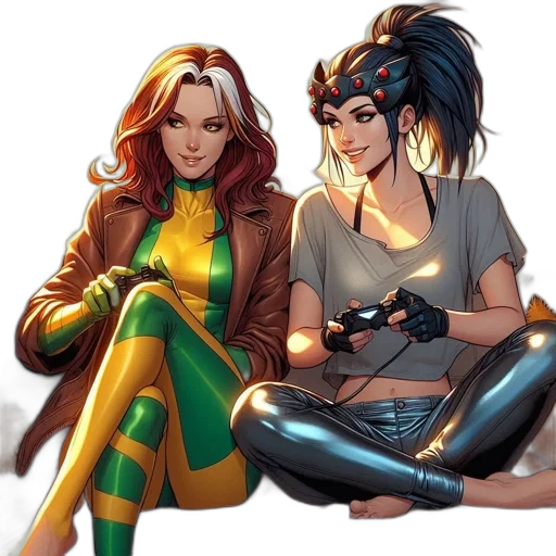 comic book art, concept art, fantasy art, pixel art transparent PNG cut-out