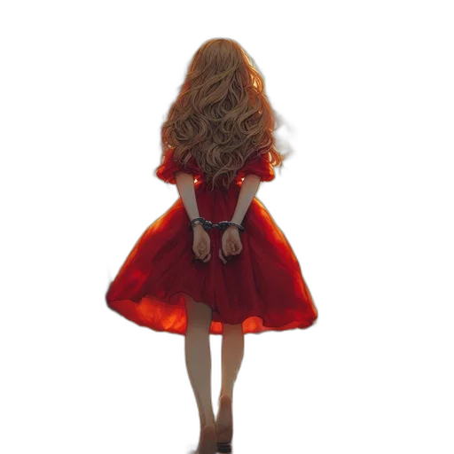 dress, hair, crown, shoes transparent PNG cut-out