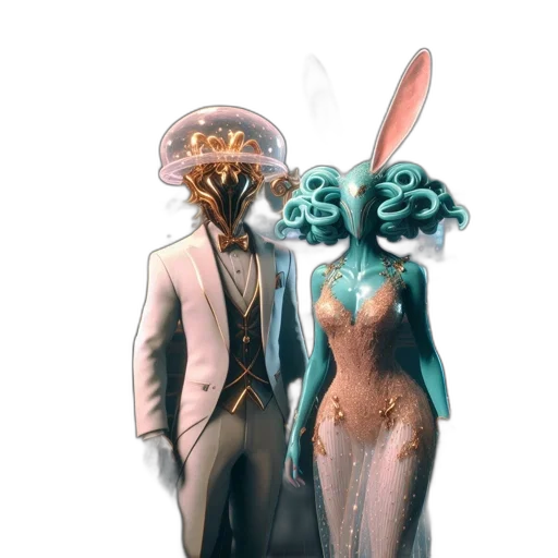 dress, mask, robot, jewelry transparent PNG cut-out