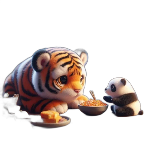 food, animal, concept art, 3d render transparent PNG cut-out