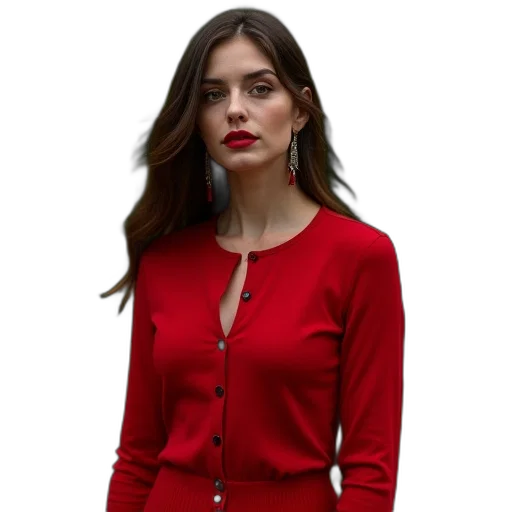 jacket, dress, jewelry, staff transparent PNG cut-out