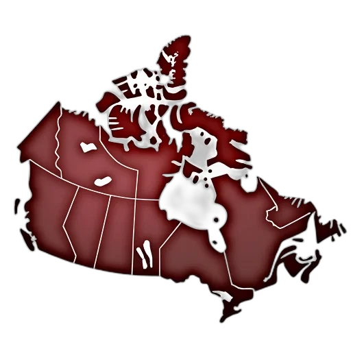 canada, map, all, provinces transparent PNG cut-out