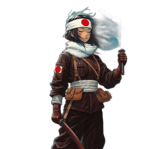 staff, jacket, weapon, mask transparent PNG cut-out
