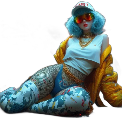 jacket, creature, concept art, cyberpunk transparent PNG cut-out
