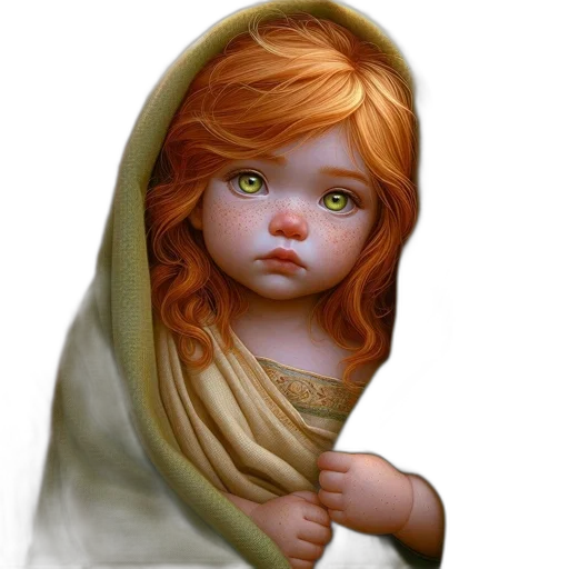 face, fantasy art, oil painting, photorealistic transparent PNG cut-out