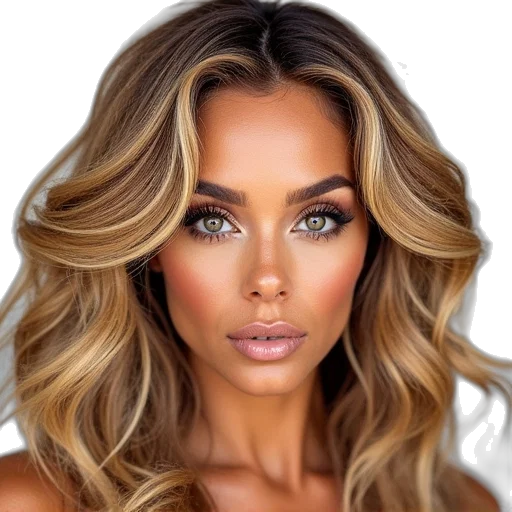 hair, face, photorealistic, cartoon transparent PNG cut-out