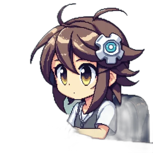 staff, robot, hair, creature transparent PNG cut-out