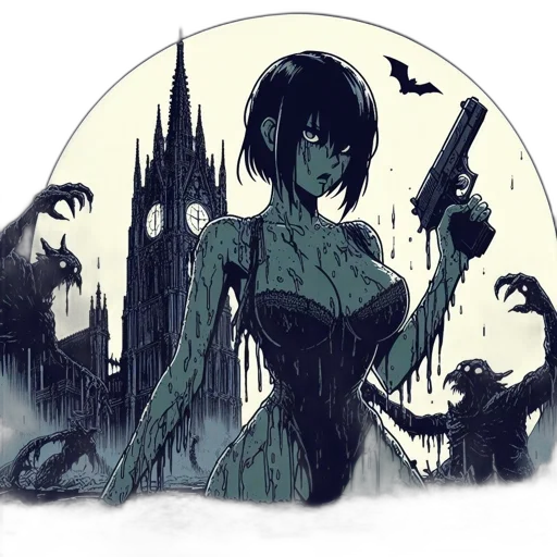 comic book art, concept art, fantasy art, anime transparent PNG cut-out