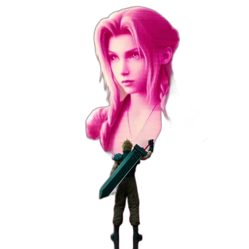 weapon, sword, hair, staff transparent PNG cut-out