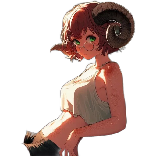 creature, staff, hat, weapon transparent PNG cut-out
