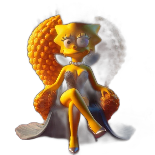 crown, robot, staff, flower transparent PNG cut-out