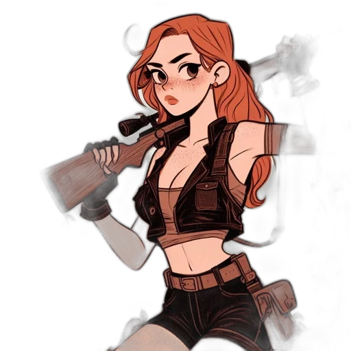 weapon, concept art, comic book art, cartoon transparent PNG cut-out