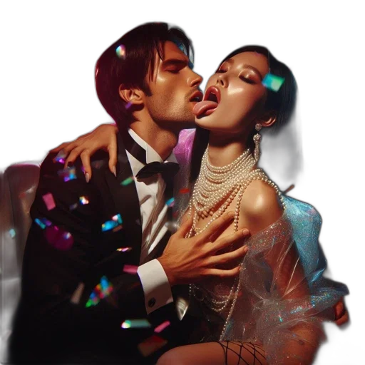 jacket, photorealistic, neon lights, outer space transparent PNG cut-out