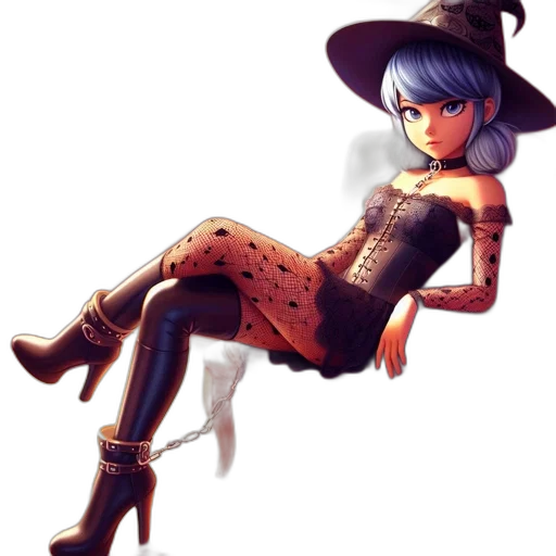 dress, staff, shoes, fantasy art transparent PNG cut-out