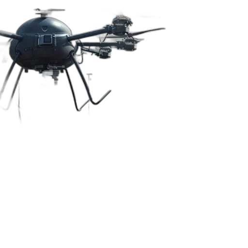 robot, 3d render, concept art, drone transparent PNG cut-out