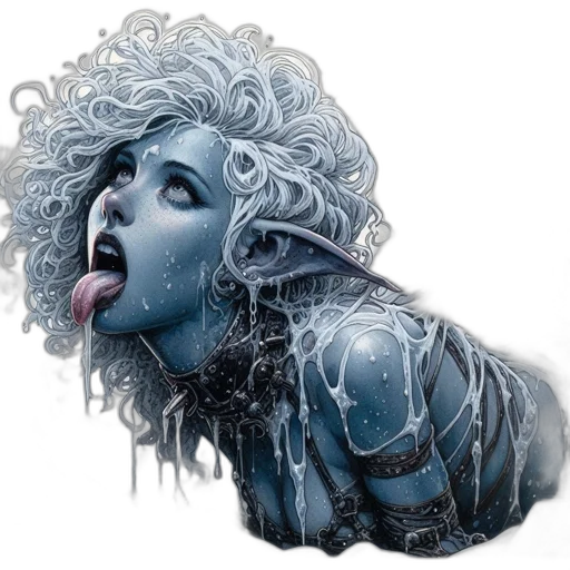 face, creature, hair, comic book art transparent PNG cut-out