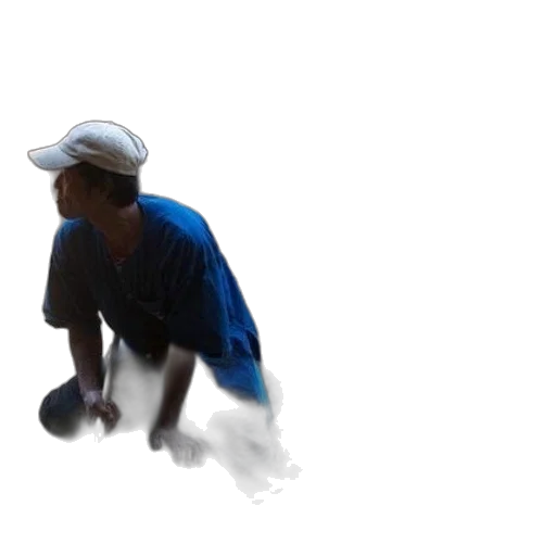staff, hat, face, shoes transparent PNG cut-out