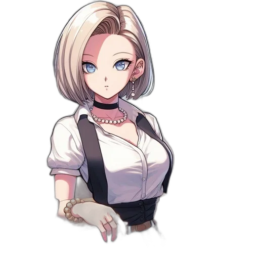 staff, dress, face, jewelry transparent PNG cut-out