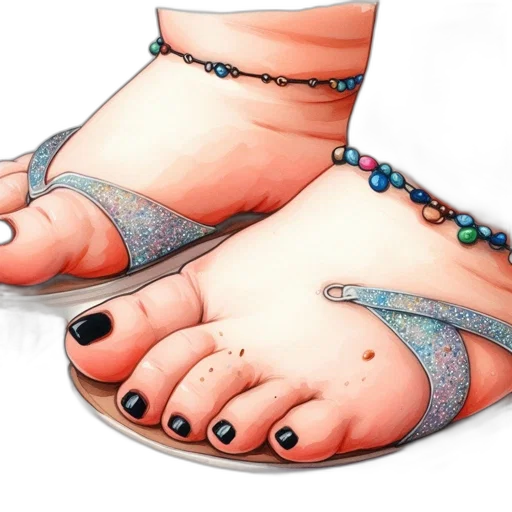 jewelry, shoes, photorealistic, watercolor transparent PNG cut-out