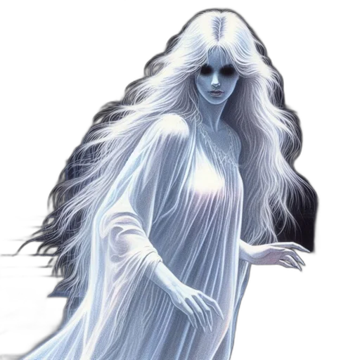 dress, creature, hair, fantasy art transparent PNG cut-out