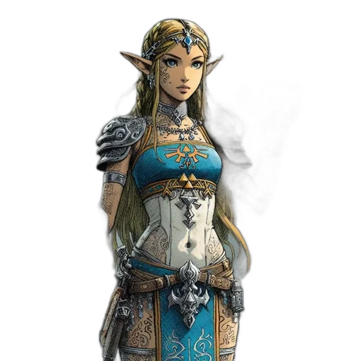 dress, staff, dragon, sword transparent PNG cut-out