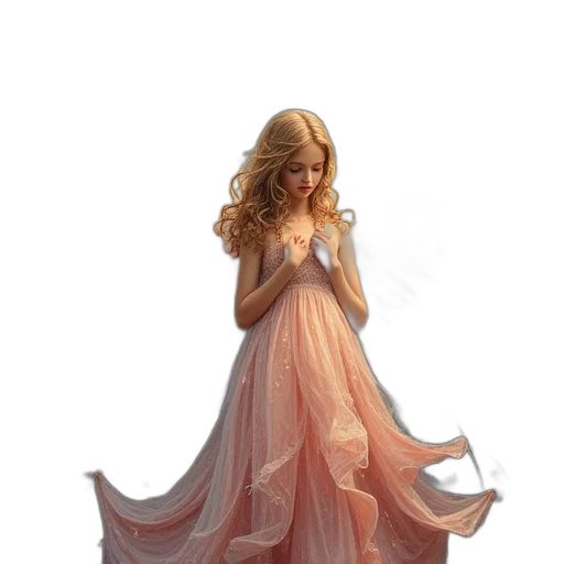 dress, fantasy art, concept art, photorealistic transparent PNG cut-out